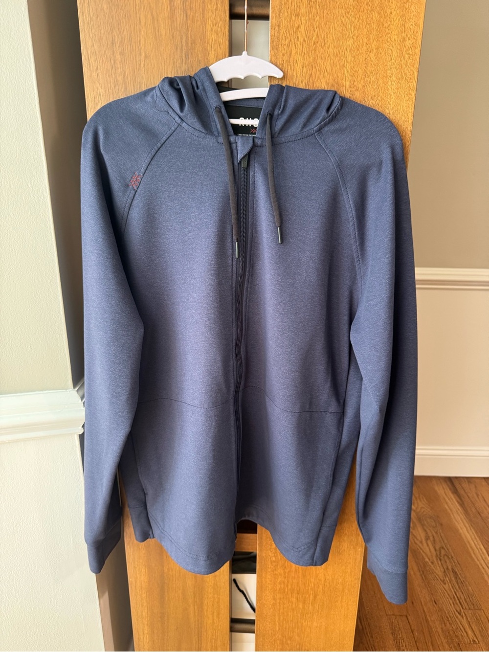 RHONE Men's Navy Full-Zip Hooded Sweater